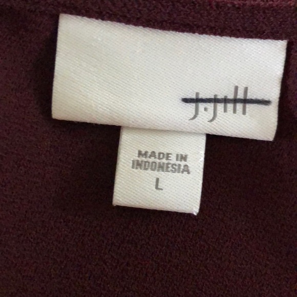 3/$30 J Jill Pinot blouse 3/4 sleeve with ruffle - Picture 5 of 7